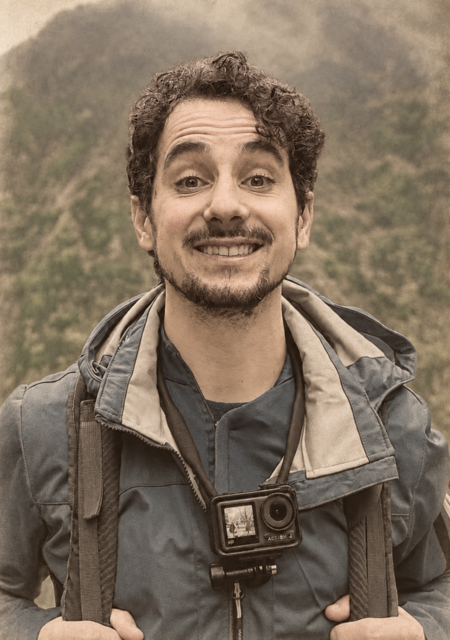 Giuppi durante un viaggio in montagna