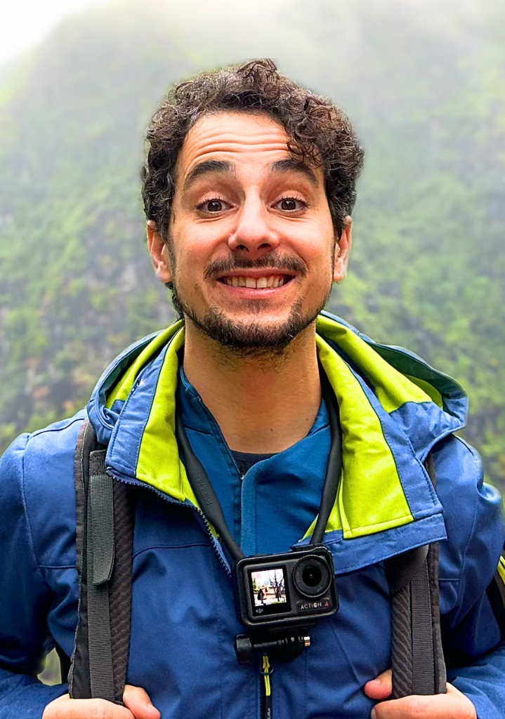 Giuppi durante un viaggio in montagna